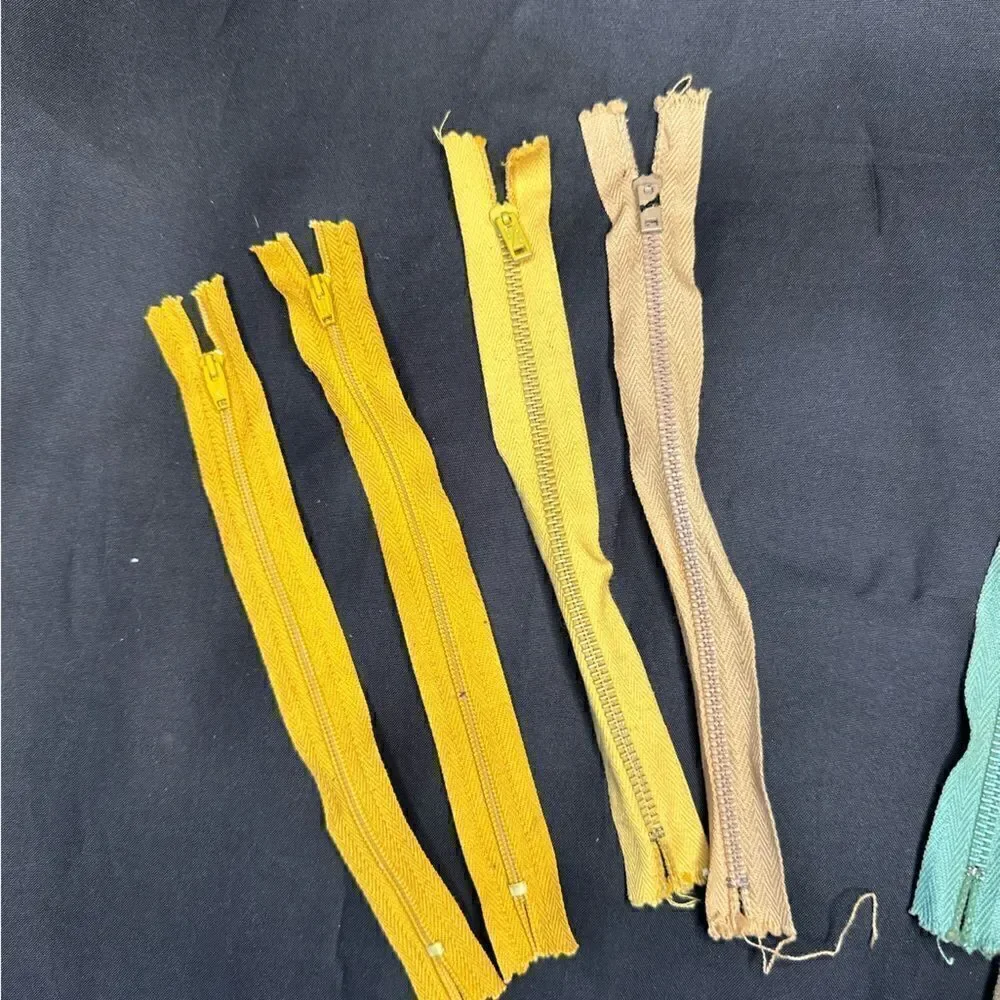 Vintage Selection of various colored Zips for Dressmaking/Tayloring